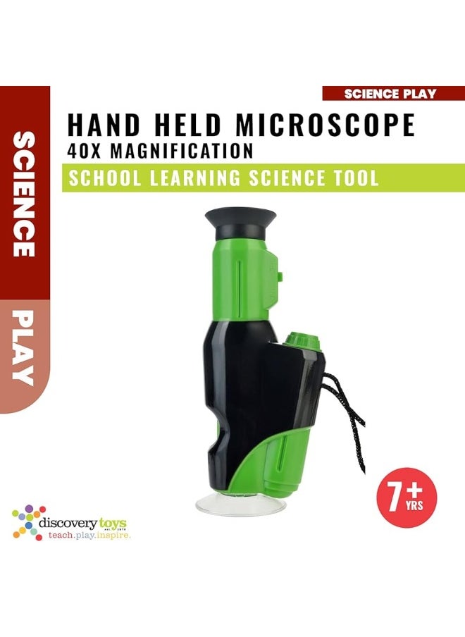Discovery Toys Discovery Toys Explore IT! Hand HELD 40x Magnification LED Toy Microscope for Kids, STEM & Educational Toy, Interactive Learning, Portable, Ages 8+  - Image 4