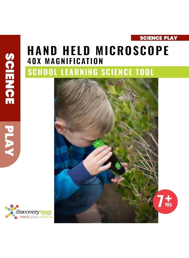 Discovery Toys Discovery Toys Explore IT! Hand HELD 40x Magnification LED Toy Microscope for Kids, STEM & Educational Toy, Interactive Learning, Portable, Ages 8+  - Image 5
