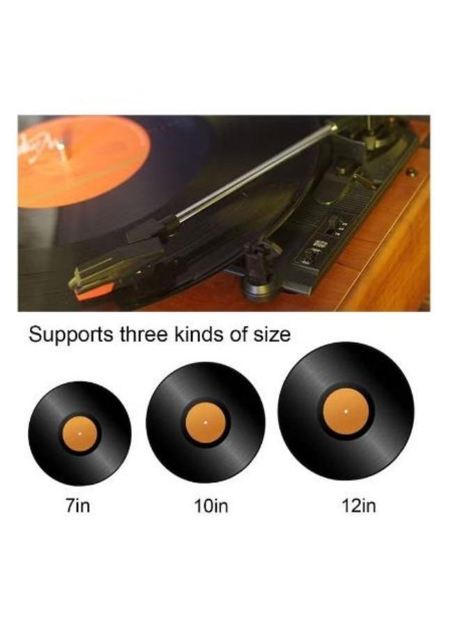 Generic - Portable Phonograph Vinyl Record Player Retro Classic Turntable Phonograph Built In Stereo Speaker Retro Phonograph Multifunctional Portable Bluetooth Jukebox  Red - Image 1