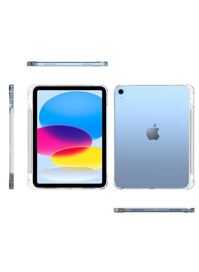 Clear Case for  iPad (A16) 11th 11 inch 2025 Gen iPad 11 Case/Case For iPad 10th Gen Case 2022 iPad 10 Case with Pencil Holder Shockproof Transparent Back Cover for 11" iPad 11th 2025/10.9"iPad 10th Gen 2022