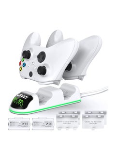 OIVO Controller Charging Dock with 2 Rechargeable Battery Packs  White  For Xbox Series X & S Xbox One