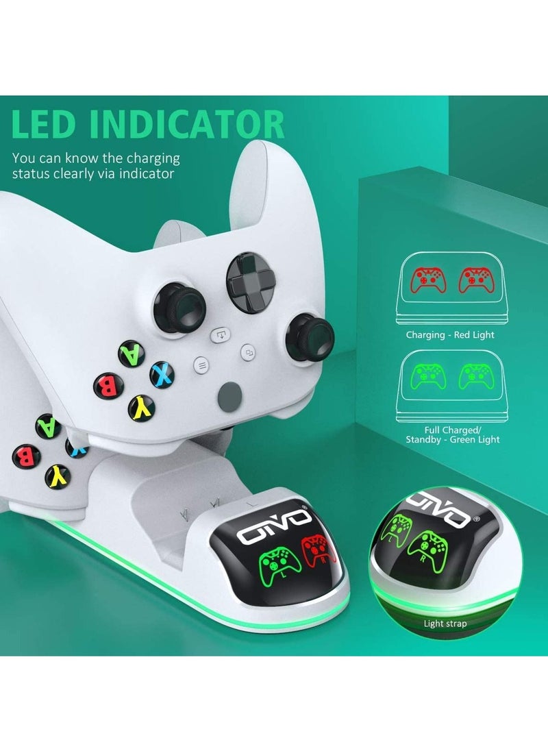 Intag - OIVO Controller Charging Dock with 2 Rechargeable Battery Packs  White  For Xbox Series X & S Xbox One - Image 1