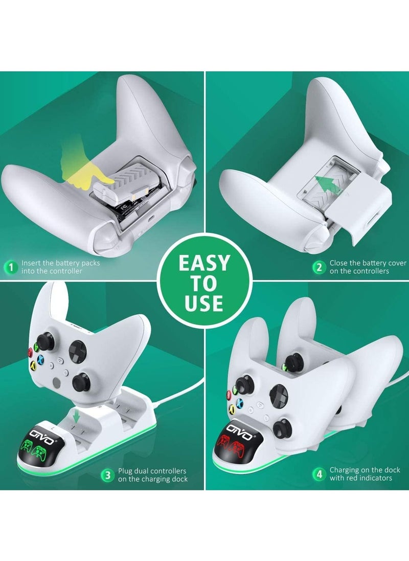 Intag - OIVO Controller Charging Dock with 2 Rechargeable Battery Packs  White  For Xbox Series X & S Xbox One - Image 1