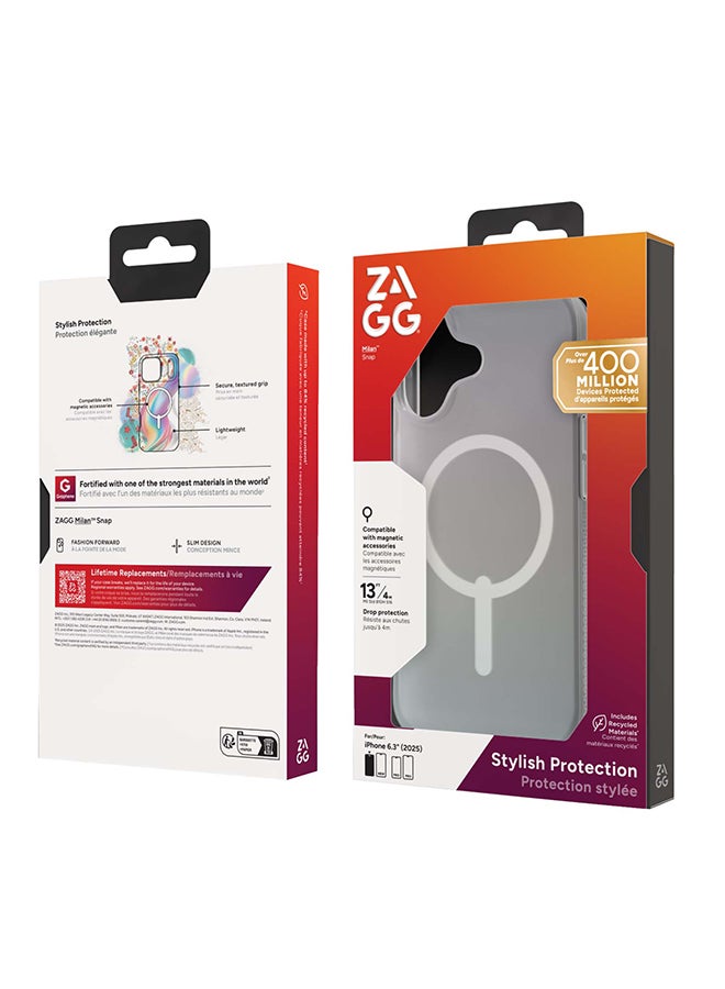 ZAGG iPhone 17 Case – Milan Snap MagSafe Compatible Cover with Graphene Strength, 13 ft Drop Protection & Anti-Yellowing – Iridescent - Image 2