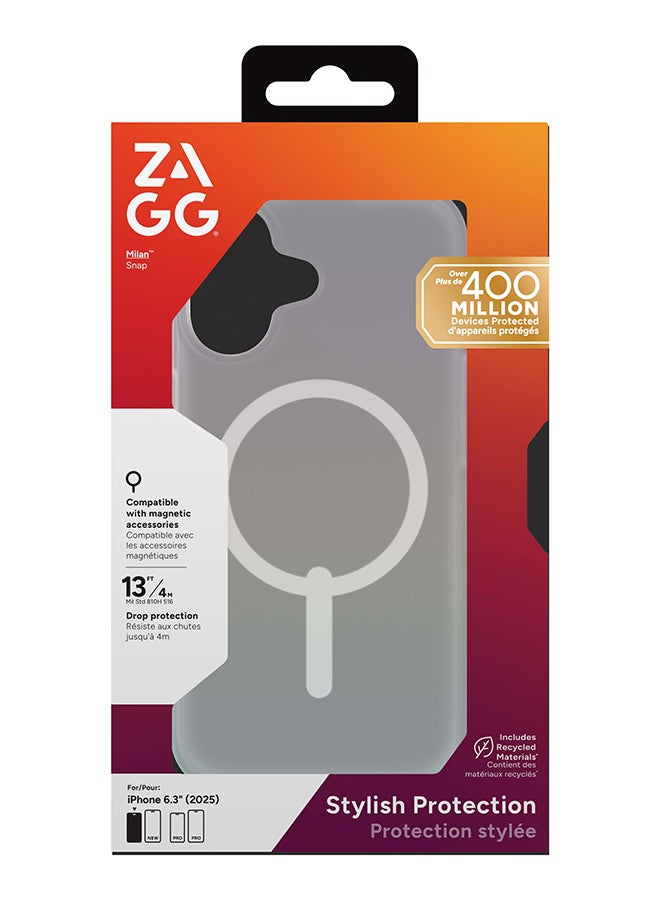 ZAGG iPhone 17 Case – Milan Snap MagSafe Compatible Cover with Graphene Strength, 13 ft Drop Protection & Anti-Yellowing – Iridescent - Image 1