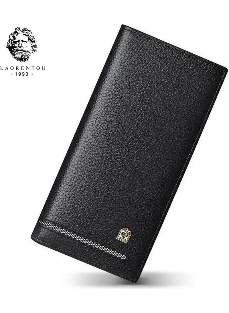 LAORENTOU - Grimaldi Italian Made Leather Long Men's Wallet - Long Men's Card Holder - Image 1