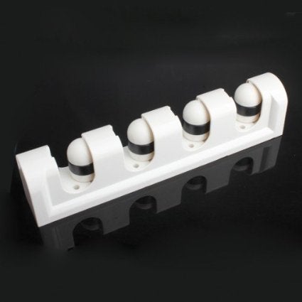 WallMounted Broom Mop Magic Holder with 4 Holders 1 Piece Material Plastic Colour OffWhite - Image 2