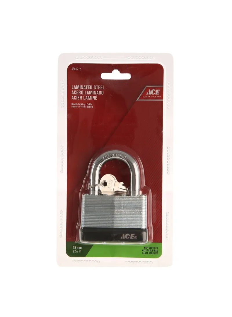 Ace Laminated Steel Padlock 65mm
