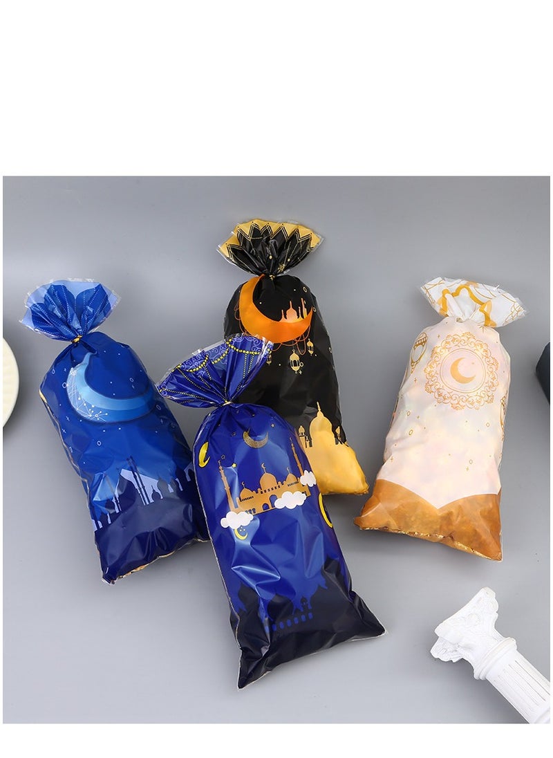 Y&D 100Pcs Ramadan  Eid Mubarak Gift Bags Plastic Cookie Candy Bag Ramadan Kareem Decor  - Image 2