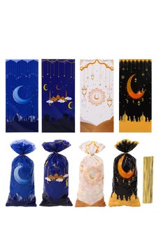 Y&D 100Pcs Ramadan  Eid Mubarak Gift Bags Plastic Cookie Candy Bag Ramadan Kareem Decor  - Image 1