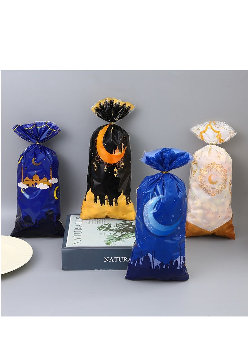 Y&D 100Pcs Ramadan  Eid Mubarak Gift Bags Plastic Cookie Candy Bag Ramadan Kareem Decor  - Image 3