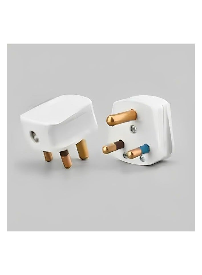 Green Tiger Plug Top – Heavy Duty 3 Pin Power Plug, White | High-Quality Electrical Plug for Home, Office & Industrial Use - Image 1