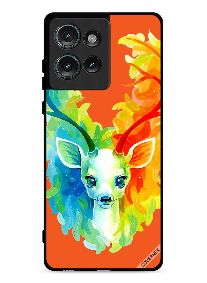 Covernex Motorola Edge 50 Protective Case Cover Colorful Deer - Image 1