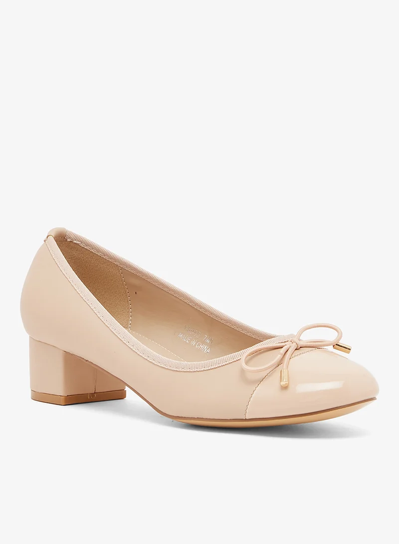 Spot-On Low Heeled Pump With Bow
