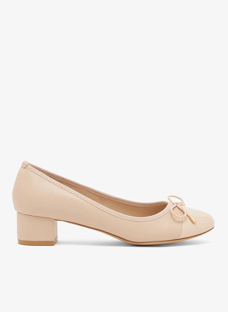 Spot-On Low Heeled Pump With Bow
