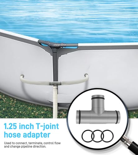 YULOFMVE Pool Hose Connector, 1.25" to 1.25" T-Joint Pool Hose Adapter, Leak-Proof for Pool Parts and Accessories Replacement - Image 3