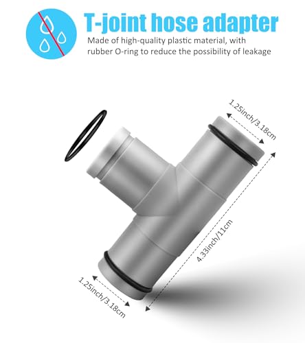 YULOFMVE Pool Hose Connector, 1.25" to 1.25" T-Joint Pool Hose Adapter, Leak-Proof for Pool Parts and Accessories Replacement - Image 2