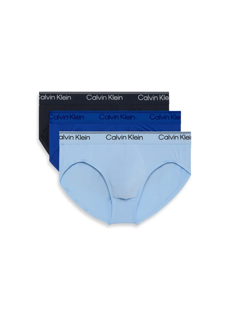 CALVIN KLEIN 3 Pack Hip Briefs - Microfibre Stretch