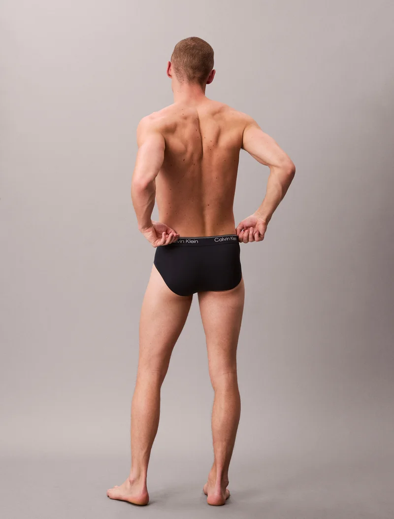 CALVIN KLEIN 3 Pack Hip Briefs - Microfibre Stretch