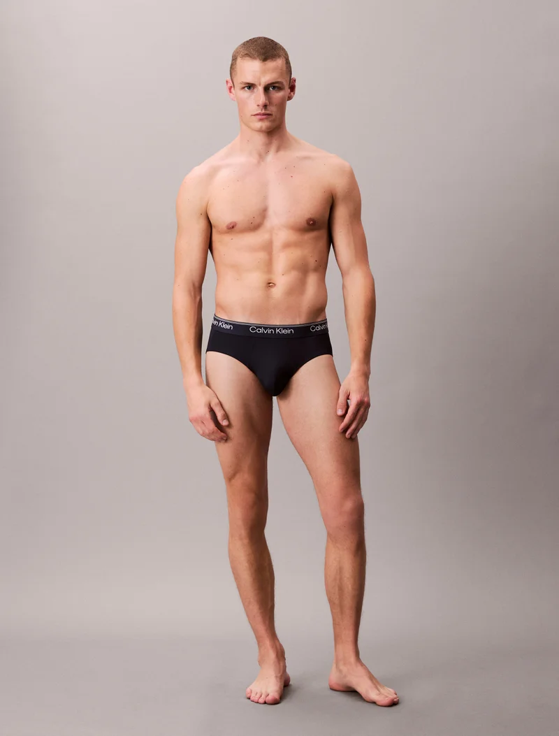 CALVIN KLEIN 3 Pack Hip Briefs - Microfibre Stretch