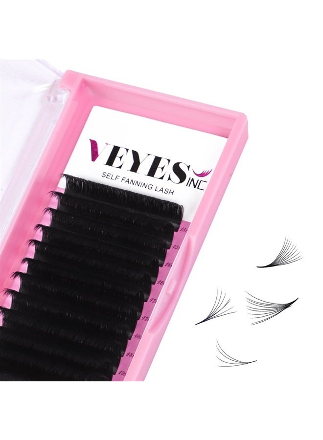 VEYES INC رموش تمديد سهلة الفتح بحجم مختلط 0.07 د كيرل 15-20 مم، مستلزمات تمديد الرموش ذات الفتح الذاتي. رموش فاخرة من الفرو الصناعي باللون الأسود الداكن. - Image 1