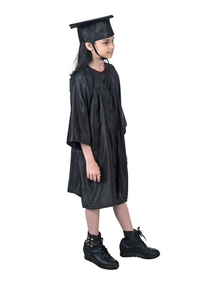BookMyCostume BookMyCostume Black Graduate Convocation Degree Graduation Day Gown & Cap Kids Fancy Dress Costume 6-7 years - Image 2
