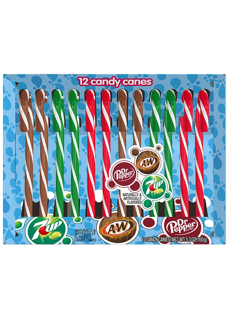 Spangler Soda Pop Assorted Candy Canes 150g (12 Pcs) - Image 1