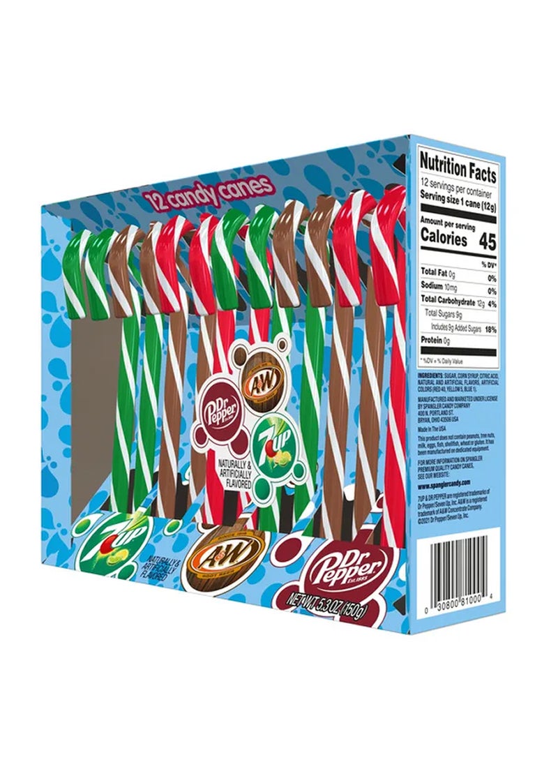 Spangler Soda Pop Assorted Candy Canes 150g (12 Pcs) - Image 2