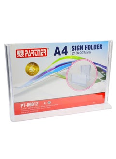 PARTNER A4 Size Sign Holder Landscape Orientation 