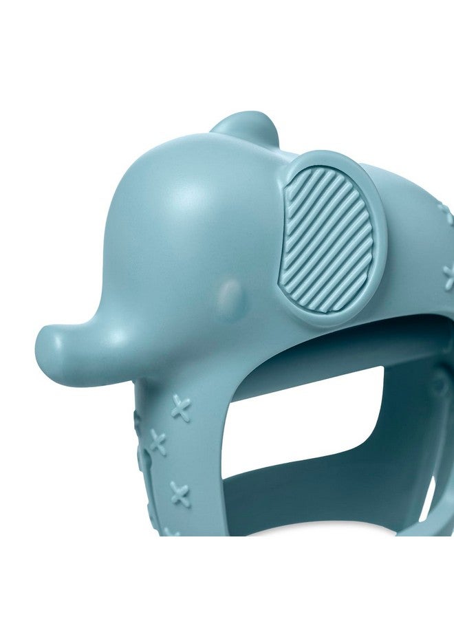 إيتزي ريتزي عضاضة يدوية من إيتزي ريتزي بيتزي جريب - عضاضة سيليكون للأطفال - لعبة عضاضة تنموية بمقبض يدوي سهل الإمساك، مصممة للأطفال من عمر 3 أشهر فما فوق (فيل) - Image 2