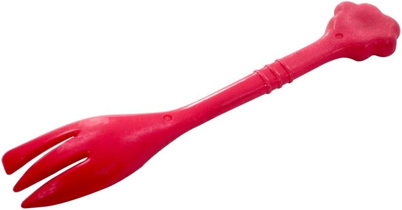 Kunhe Pet Dog Cat Feeding Scooping Can Tin Food Fork Mixing Spoon Pink 7.48Inch - Image 3