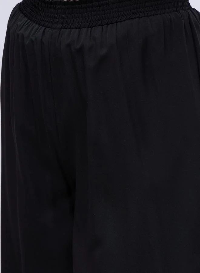 Styli Styli Solid Wide Leg Culottes with Elasticated Waistband