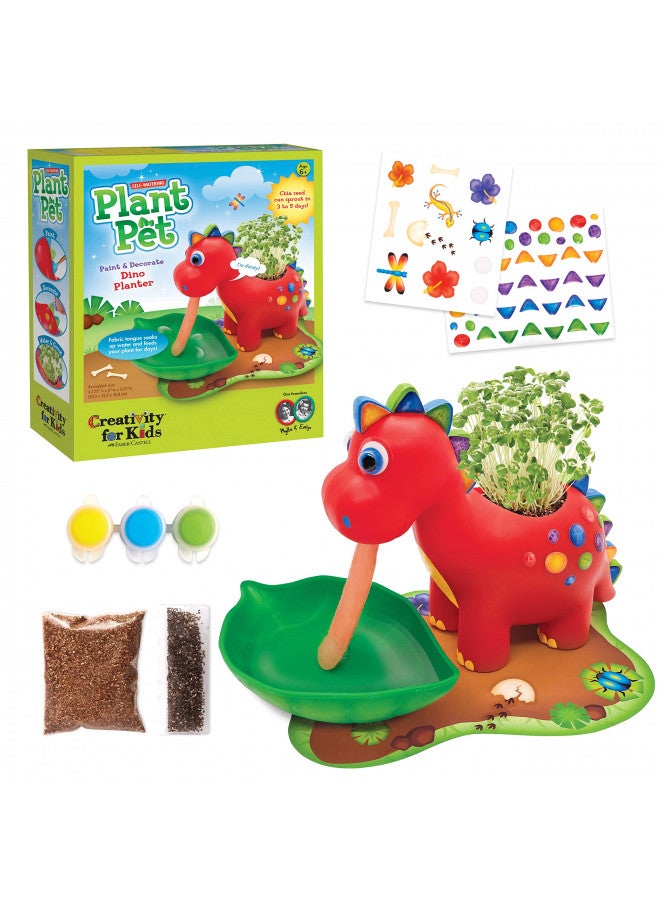 Creativity for Kids Dinosaur Self Watering Plant Pet, Kids Plant Growing Kit, Dinosaur Crafts for Boys and Girls Ages 6-8+, Medium - Image 1