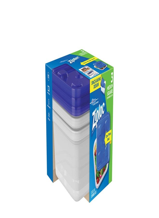 SC Johnson Ziploc Container, Medium Square,3 Count (Pack of 1) - Image 3