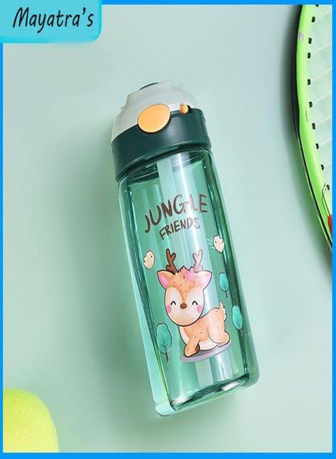 Mayatra's Handy 470 ML Kids Water Bottle with Stainer, BPA Free Children's Drinkware with Button Lock (Multicolor) - Image 3