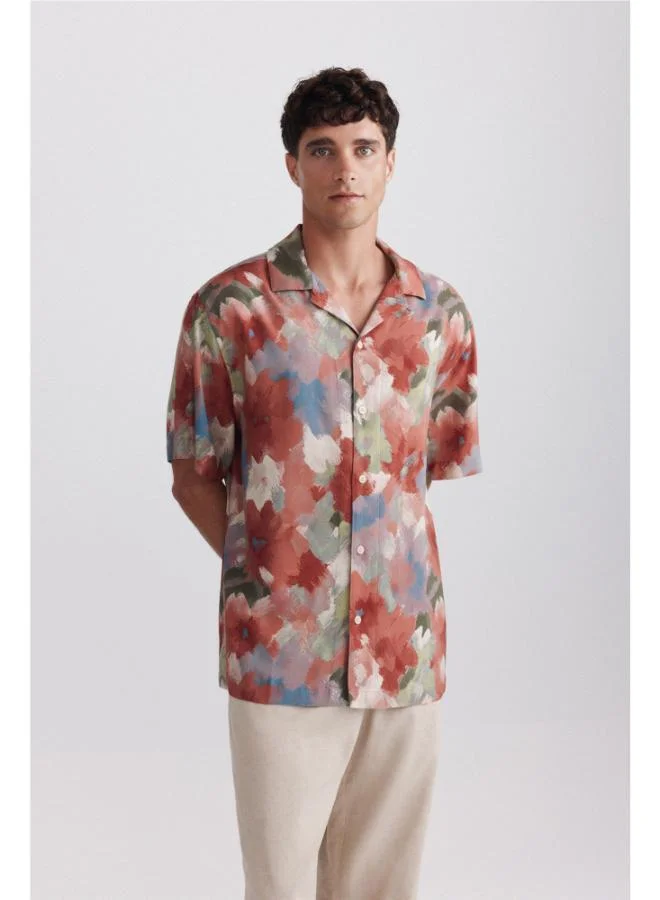 Springfield Printed bowling shirt