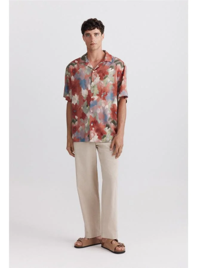 Springfield Printed bowling shirt