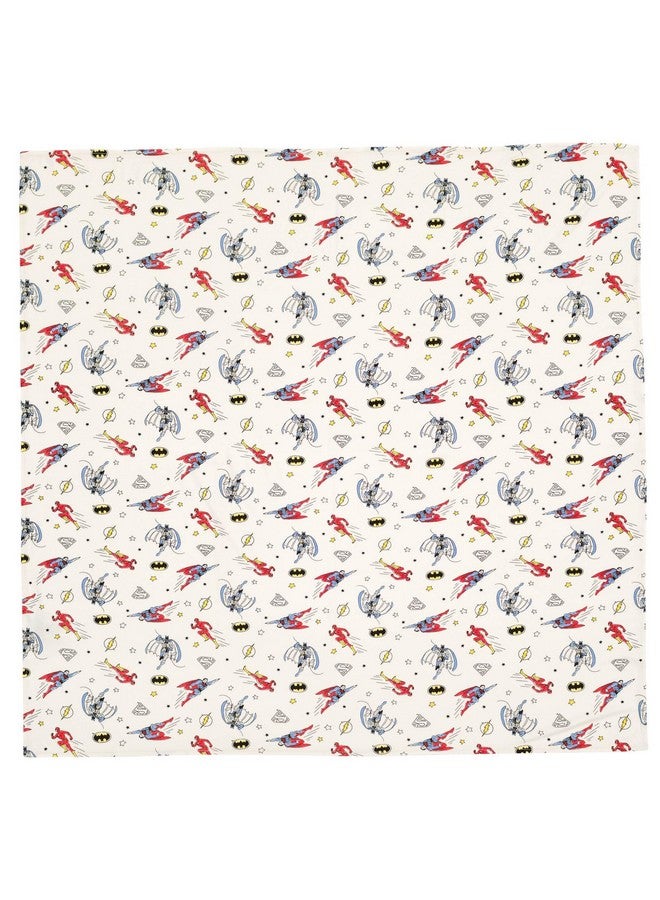 DC Comics Justice League Batman Superman The Flash Newborn Baby Boys 4 Pack Receiving Blanket Logo OS - Image 5