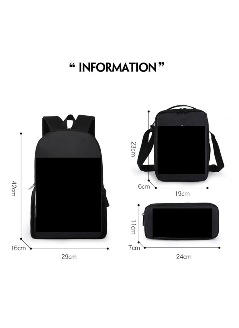 Generic - Cartoon anime backpack for primary and secondary school students, large capacity casual lightweight backpack, cartoon shoulder bag, pencil case, pencil case, and pencil case - Image 1