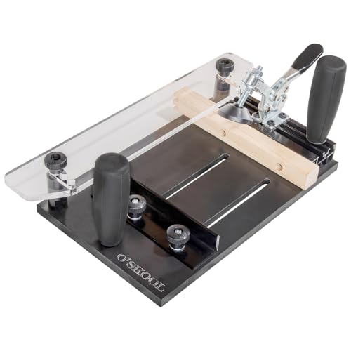 O'SKOOL Rail Coping Sled Router Table Jig for Cabinet Door Joints, Chamfering, Roundovers, Profiling, Fits 5-1/2” x 1-5/8” Stock, RTA013 - Image 1