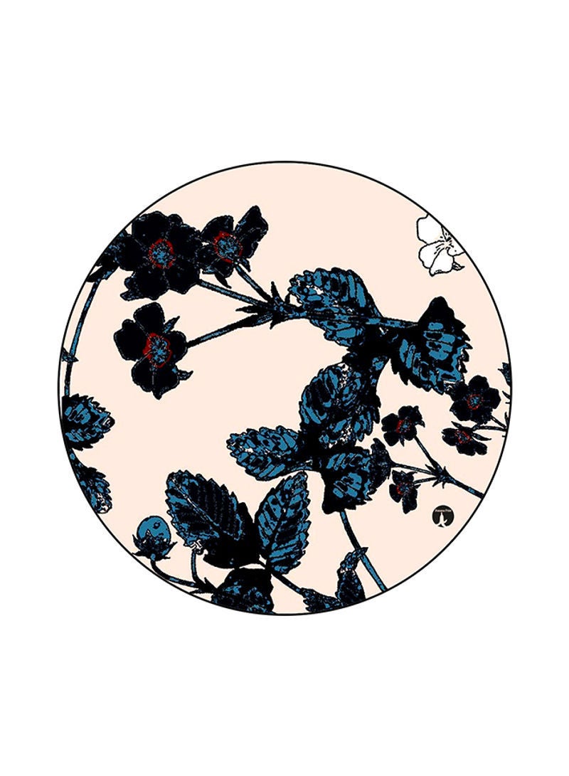 RKN Flowers Printed Round Mouse Pad Multicolour