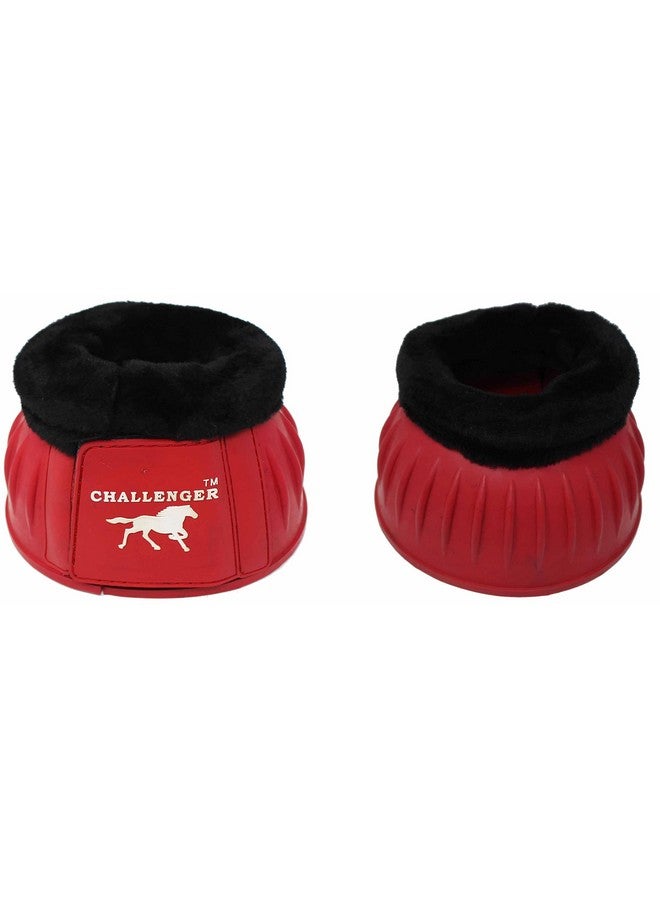 حذاء تدريب CHALLENGER Horse X-Large مزود ببطانة صوفية وحواف مطاطية مضلعة لحماية من الصدمات والتمدد، مقاس كبير جدًا، أحمر 41HI01RD-XL