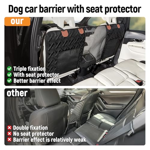 Veitail Dog Car BarrierDog Net for Car DividerPet Barrier with Mesh OrganizerUniversal for CarSUVTruck - Image 3