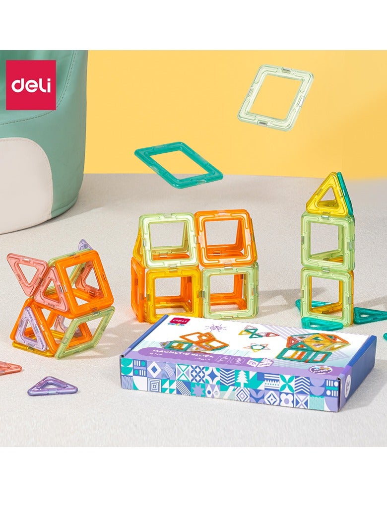 Deli EH749 Magnetic Building Blocks for Kids – 35PCS Educational Construction Toy Set, STEM Learning Toys for Boys & Girls Ages 3+, Colorful Magnetic Tiles for Creative Building. - Image 2