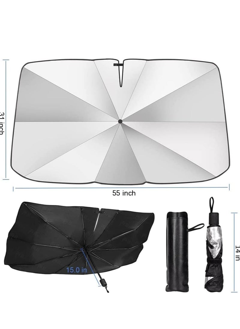 ULHYC Car Windshield Sun Shade Umbrella, UPF50+ 2023 Upgraded Opening Design Foldable Automotive Windshield Shades Full Cover Sun Shade - pzsku/Z7B399D91B9554739FC7BZ/45/_/1717669763/3a0baab1-e98d-48e2-a050-f887d3c534a2