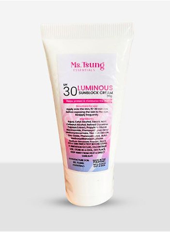 Ms Tsung Essentials - Luminous Sunblock Cream 30g - Image 1