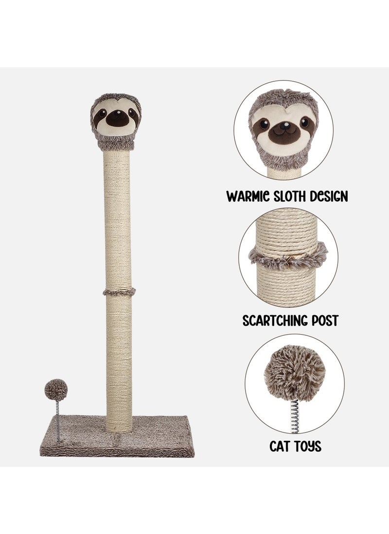 Cat Scratcher, Cat scratching post with Spring ball, Indoor Cat Scratching Post, Natural Sisal Rope, Warmie Sloth Cat Scratcher with Cat squeaky toy, Electronic pet chasing toy 95 cm (Beige) - pzsku/Z7B39C00B6A777CE46BE0Z/45/_/1736529031/85a7f0c2-1970-4729-8b7b-e76d8d8b0c0e