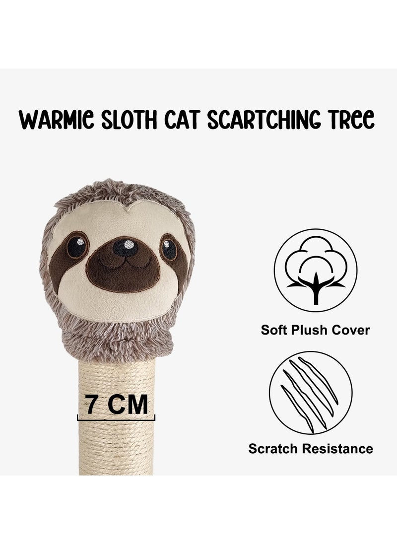 Cat Scratcher, Cat scratching post with Spring ball, Indoor Cat Scratching Post, Natural Sisal Rope, Warmie Sloth Cat Scratcher with Cat squeaky toy, Electronic pet chasing toy 95 cm (Beige) - pzsku/Z7B39C00B6A777CE46BE0Z/45/_/1736529082/6f15f8fc-1e49-467e-8588-88de16ba7b6a