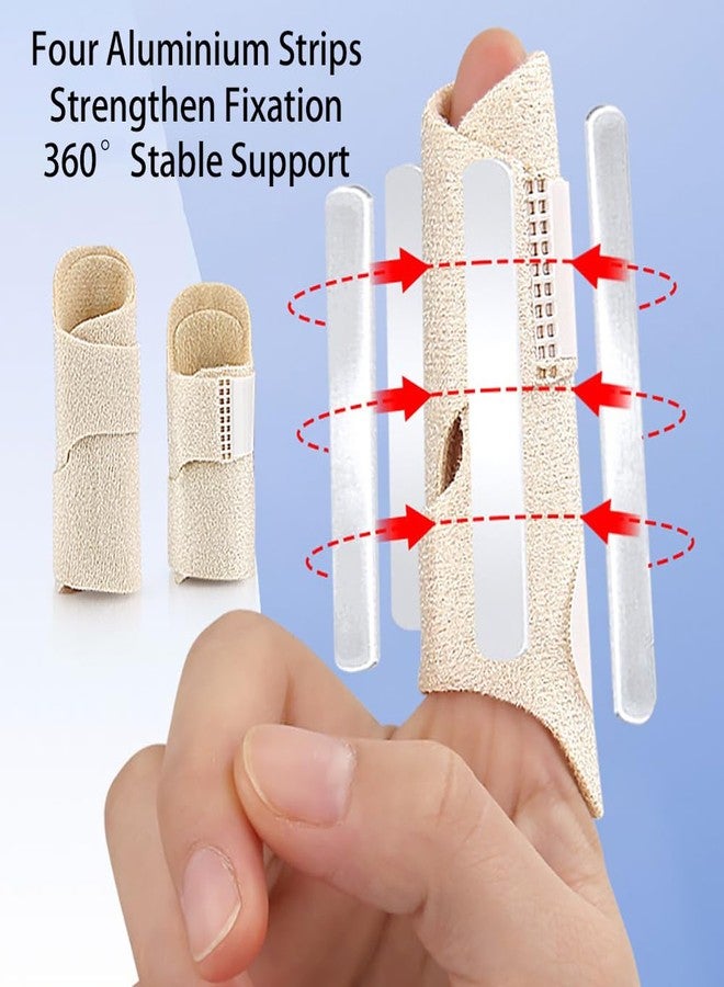 Obtheleg Finger Splint, Thumb Splint for Broken/Straightening/Arthritis, Adjustable Mallet Splint and Hand Brace, Breathable Finger Support Suitable for Each Finger - 1pc (S) - Image 4