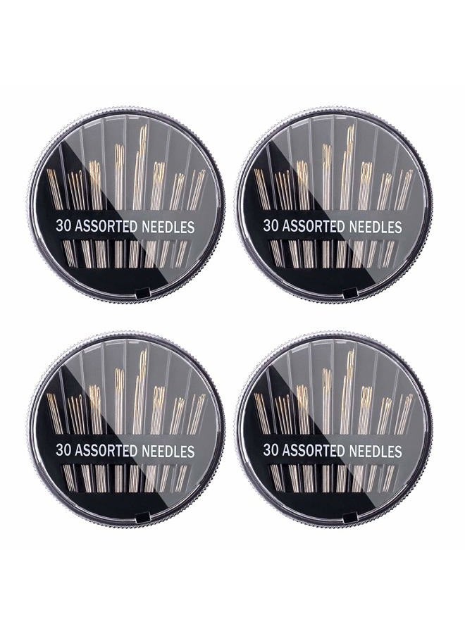 Petutu 30 Count Assorted Hand Sewing Needles Per Pack, Total 4 Pack - Image 1
